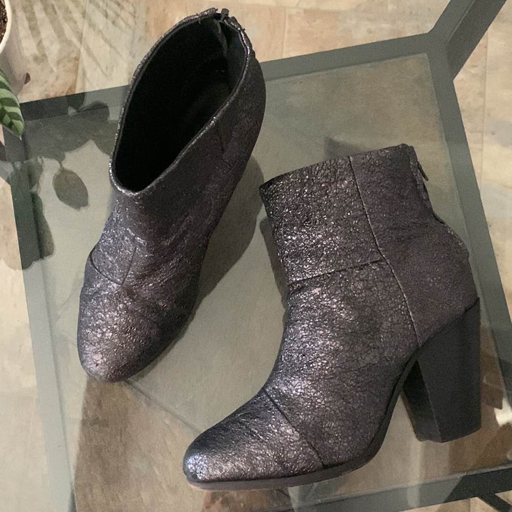rag & bone Metallic Gunmetal Newbury Boot